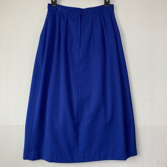 Worthington Skirt Blazer Suit Women 10 Blue 2 Piece Career Office Corp Grandma - Picture 11 of 16